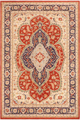 handmade Traditional Kafkaz Rust Beige Hand Knotted RECTANGLE 100% WOOL area rug 10 x 14